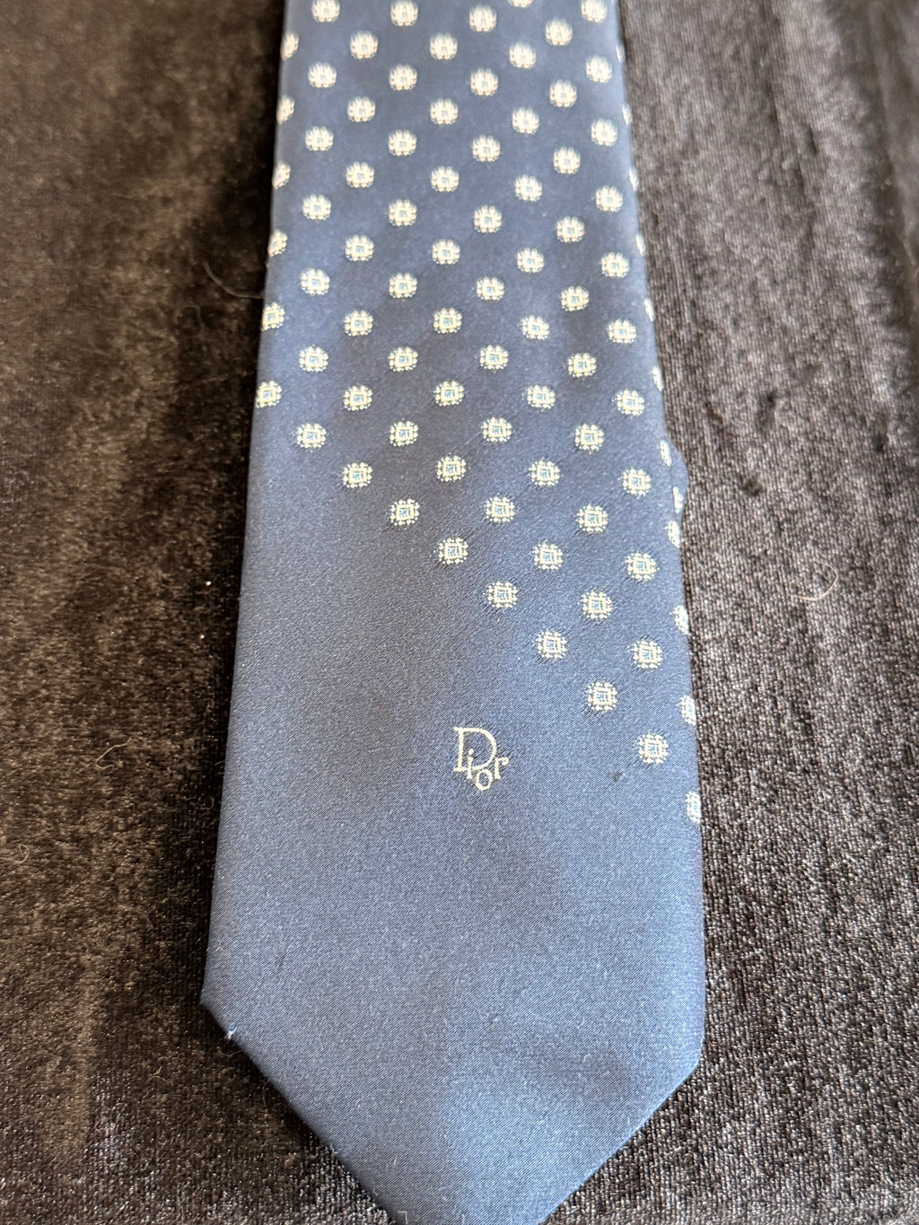 Dior Three-Piece Tie Set - Pink, Light Gray with Red Stripe, Navy Polka Dot