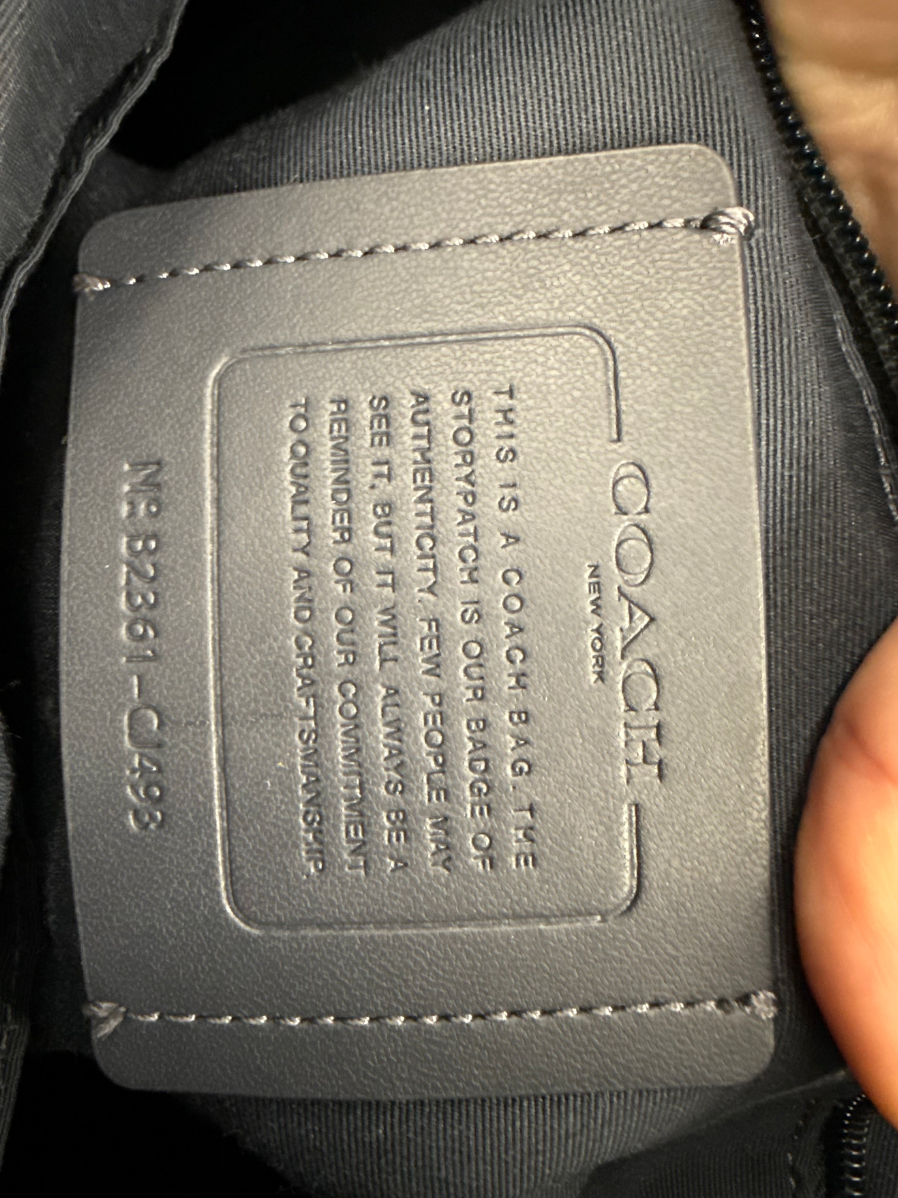 Coach Signature Brown and Blue Backpack