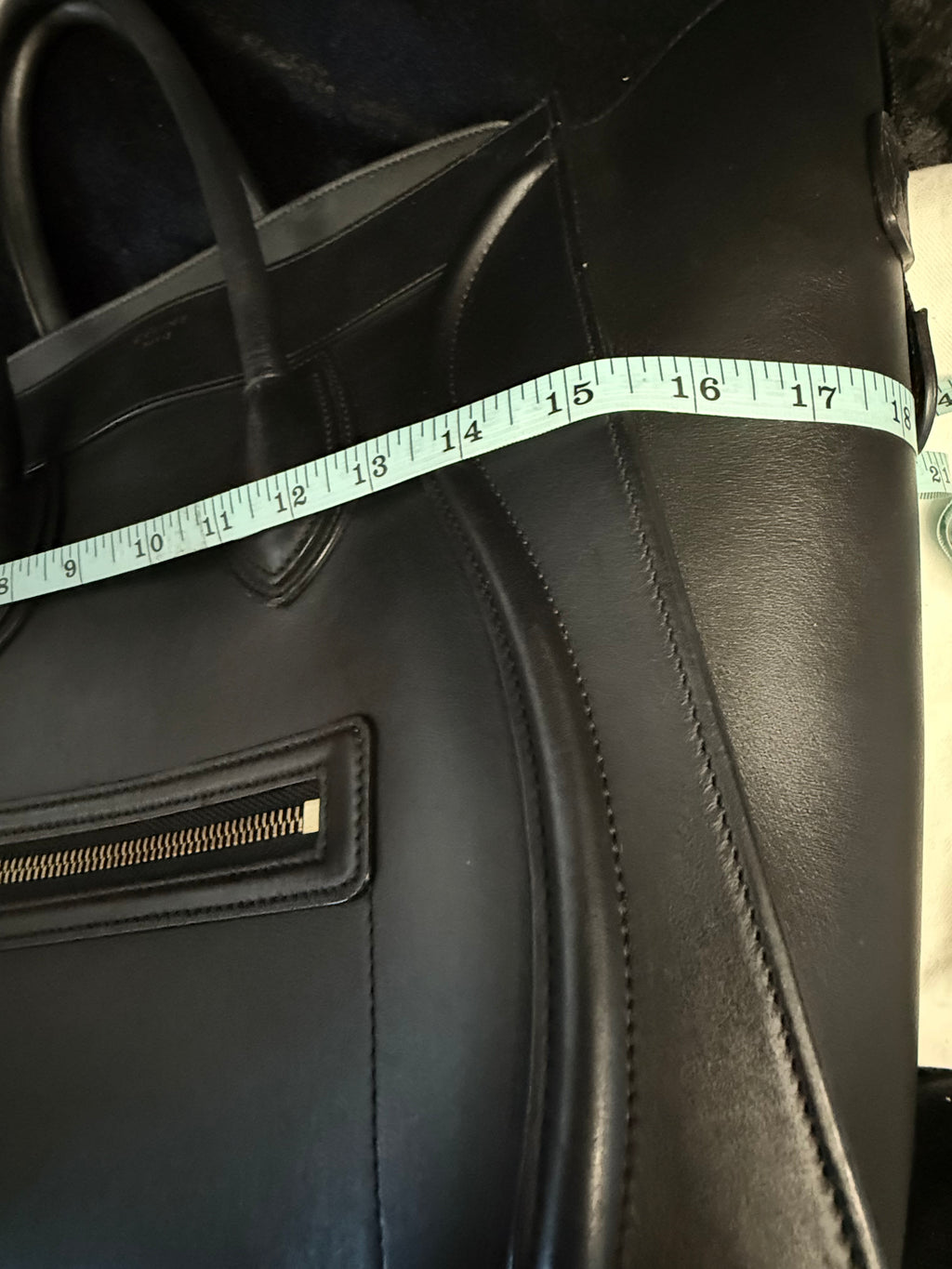 Celine Large Black Luggage Bag Calfskin Tote