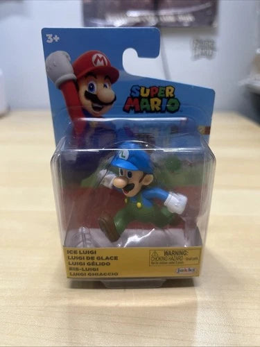 Jakks Pacific World of Nintendo Super Mario ICE LUIGI 2.5" Mini Figure NEW 2025