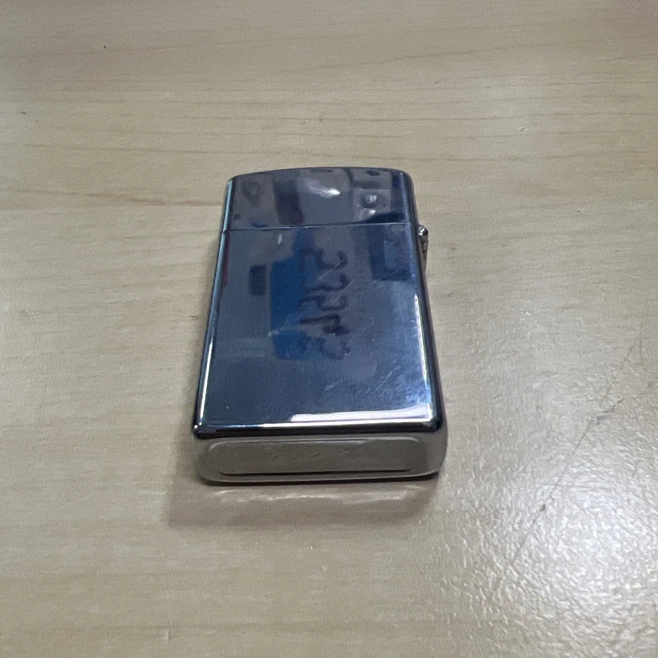 Vintage 1976 Zippo Lighter Slim Chrome 1776 Bicentennial Liberty Bell Original
