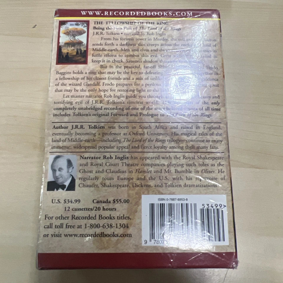 The Fellowship of the Ring Audiobook Cassette JRR Tolkien Unabridged