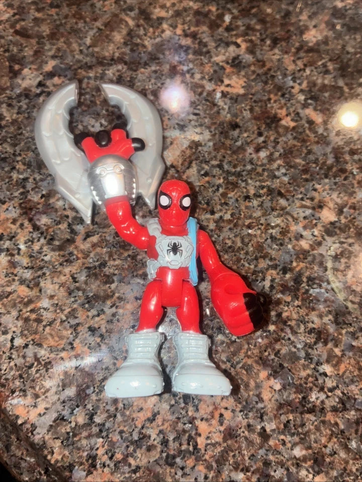 Playskool Marvel Super Hero Adventures SCARLET SPIDER figure from Spider Bot set