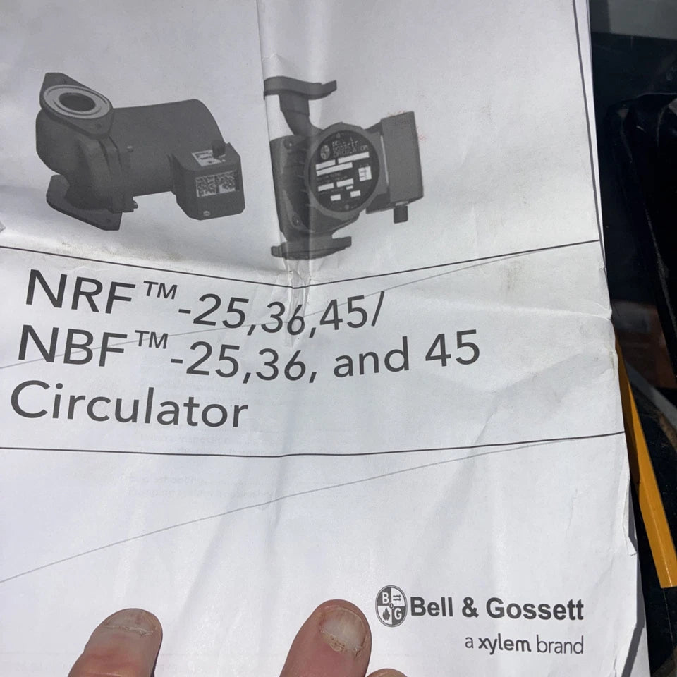 Bell & Gossett NBF-25 circulator recirculator 103418LF, 115v, NEW